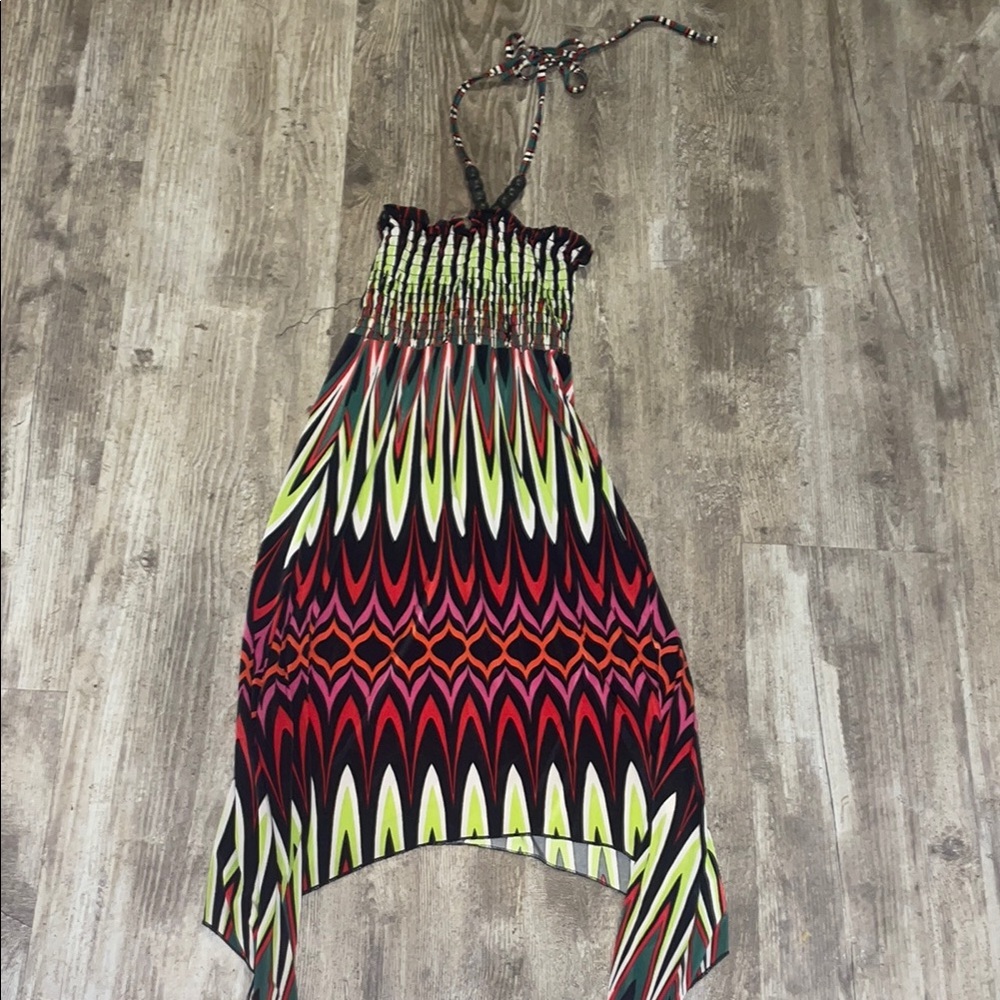 Vibrant Halter Maxi Dress